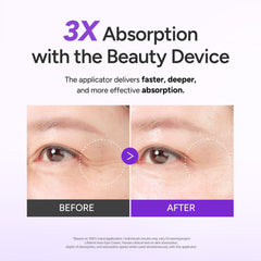 Dr.twentyproject cream texture on fingertip showing lightweight absorption