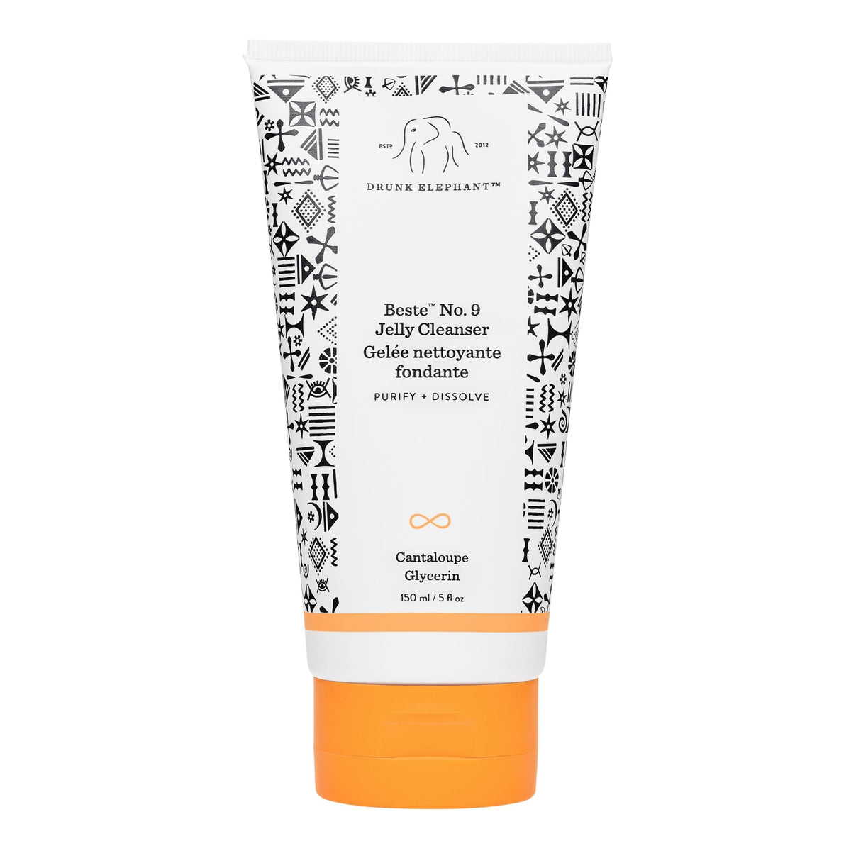 Drunk Elephant front packaging showing travel-size bottle and clear labeling for easy identification