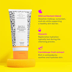 Drunk Elephant dispensing gel into palm to show product consistency and quick application benefit