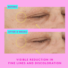 Drunk Elephant applying serum under eye showing reduced puffiness potential