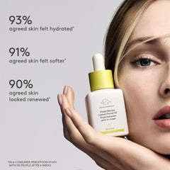 Drunk Elephant dropper closeup releasing oil illustrating precise, mess-free application