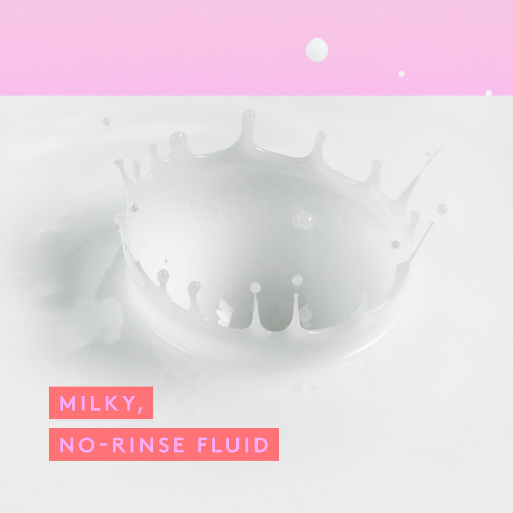Drunk Elephant milky micellar texture close-up illustrating soft moisturizing feel