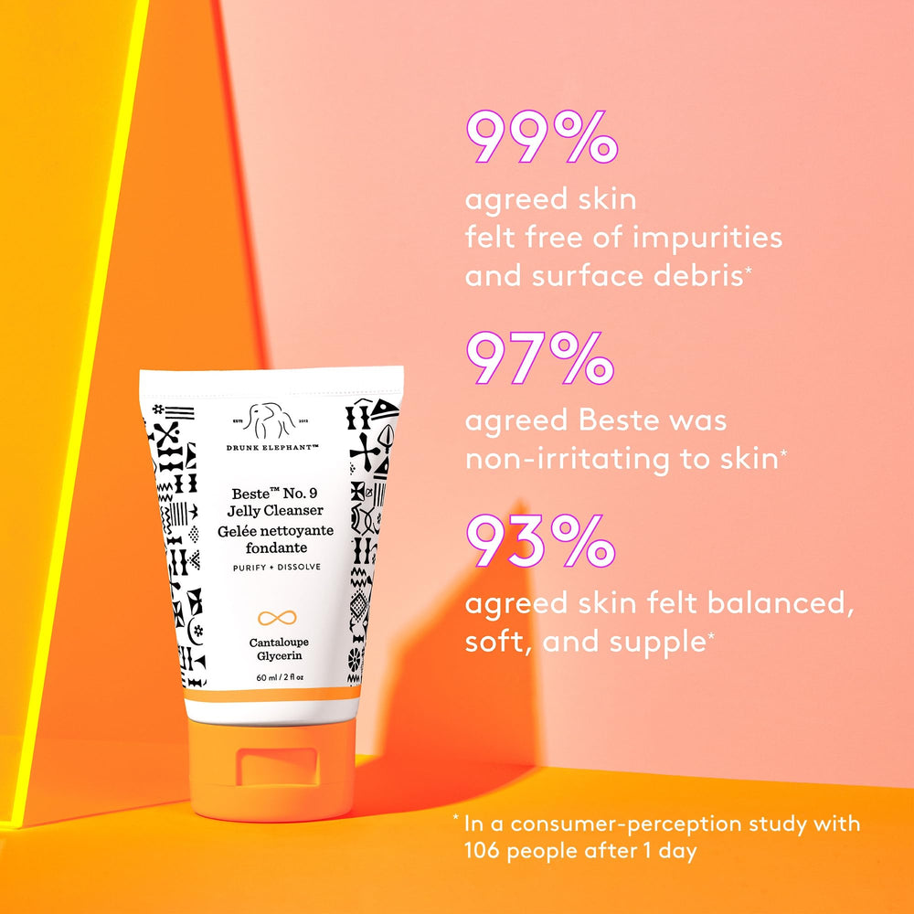 Drunk Elephant pump dispensing gel illustrating easy application and control