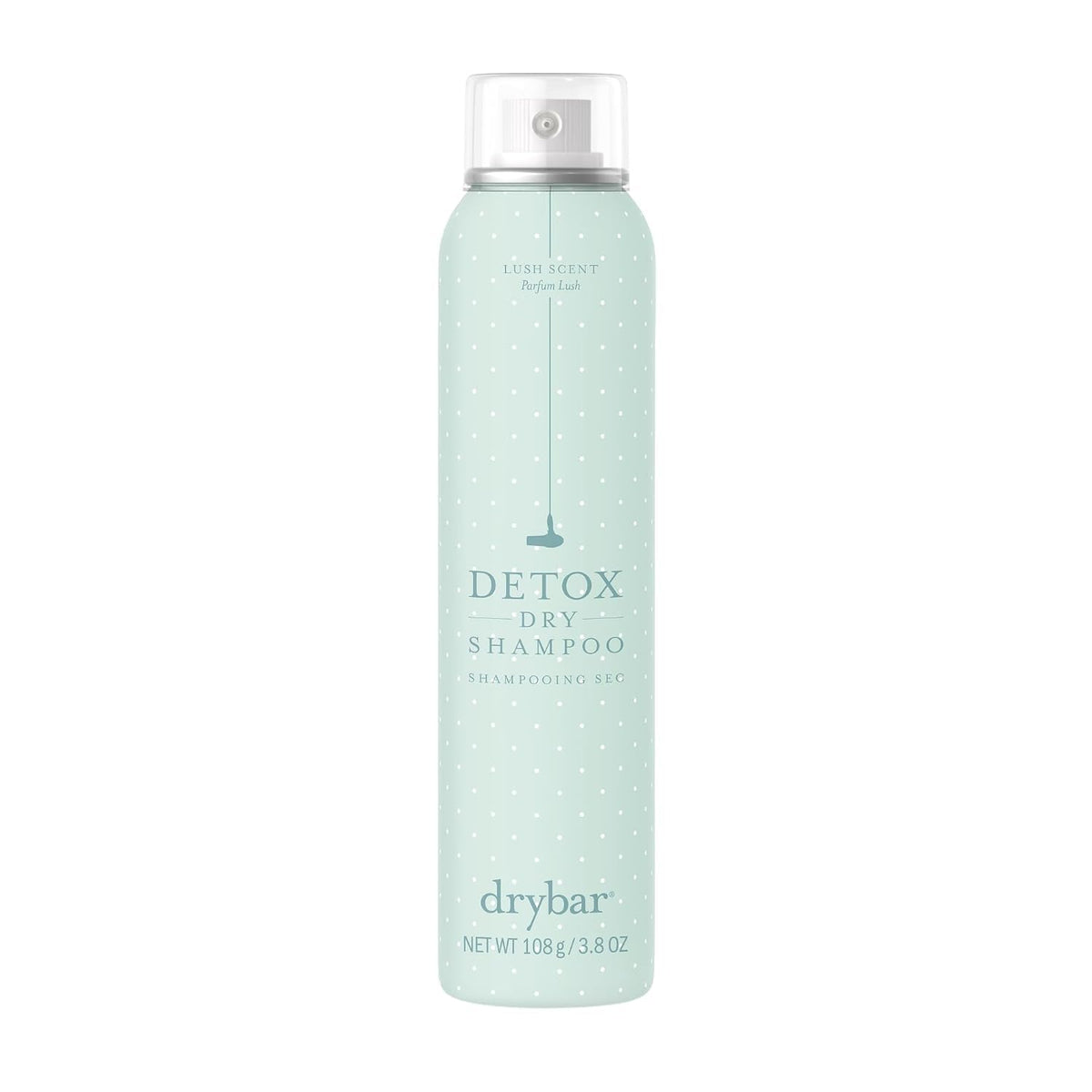 Drybar Detox front packaging showing 3.8 oz can and label, for quick identification