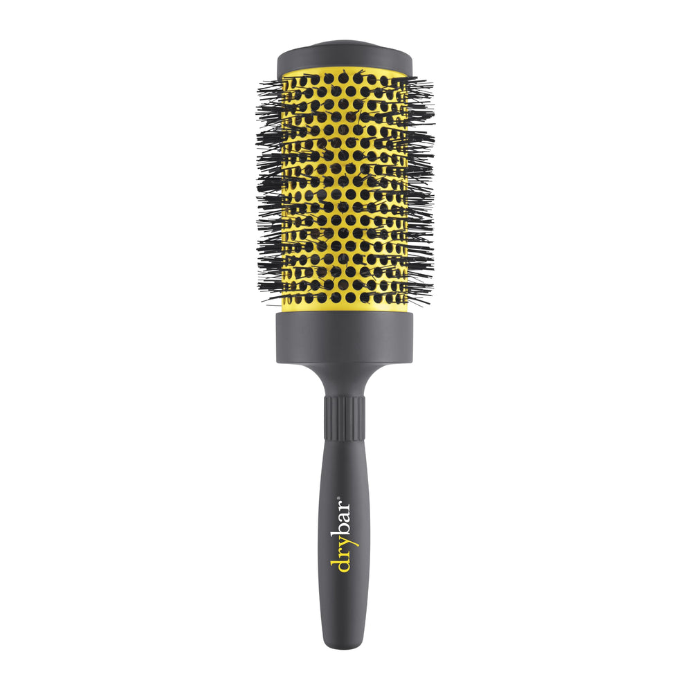 Drybar large round brush front view showing barrel and handle for smooth styling