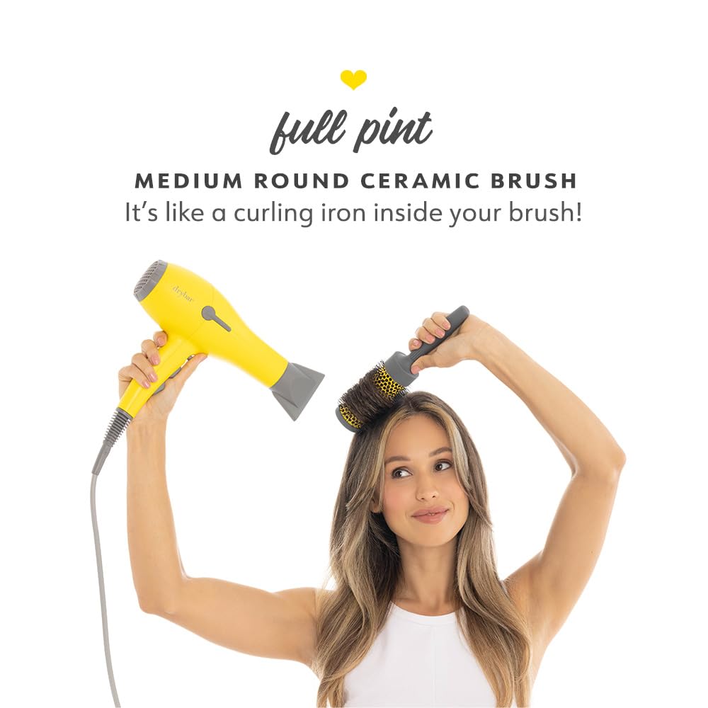 Drybar brush ceramic barrel close-up for even heat distribution benefit