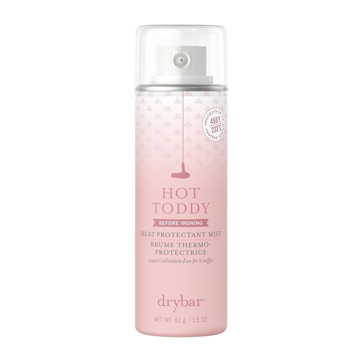 Drybar Hot Toddy front packaging showing bottle and label for protection