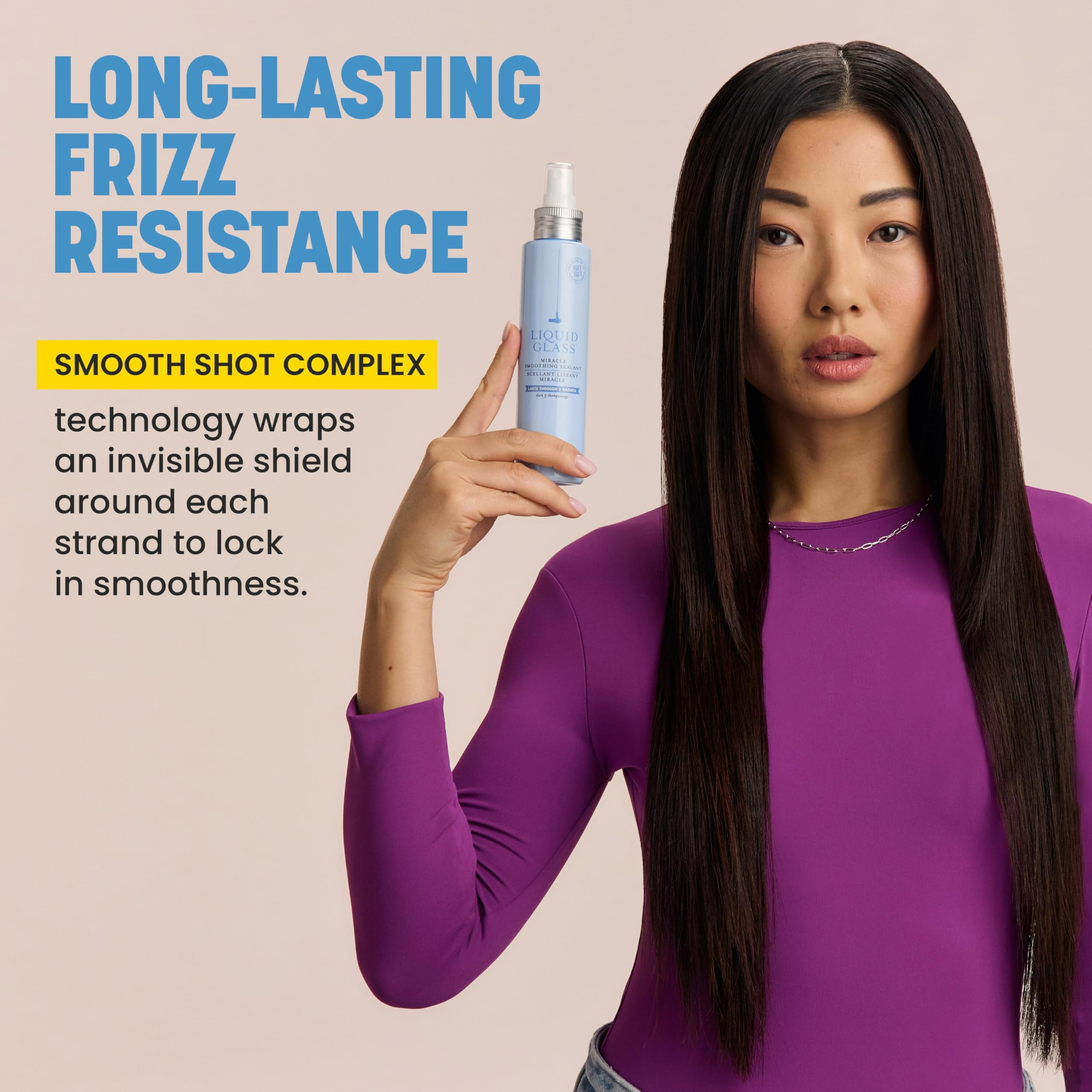 Drybar held in hand for scale showing 6.4 oz size and travel convenience