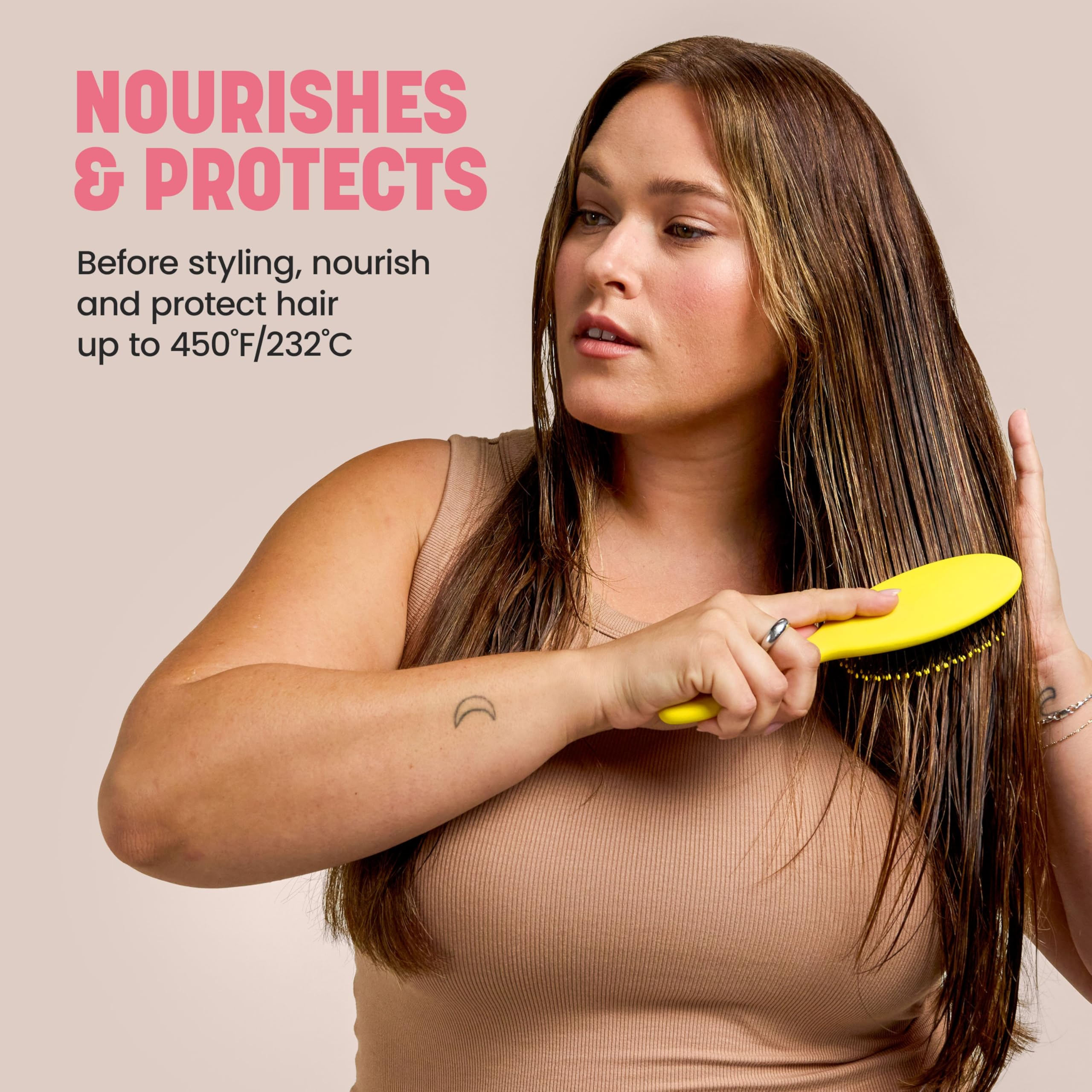 Drybar prepped hair after blowout showing glossy finish and reduced frizz