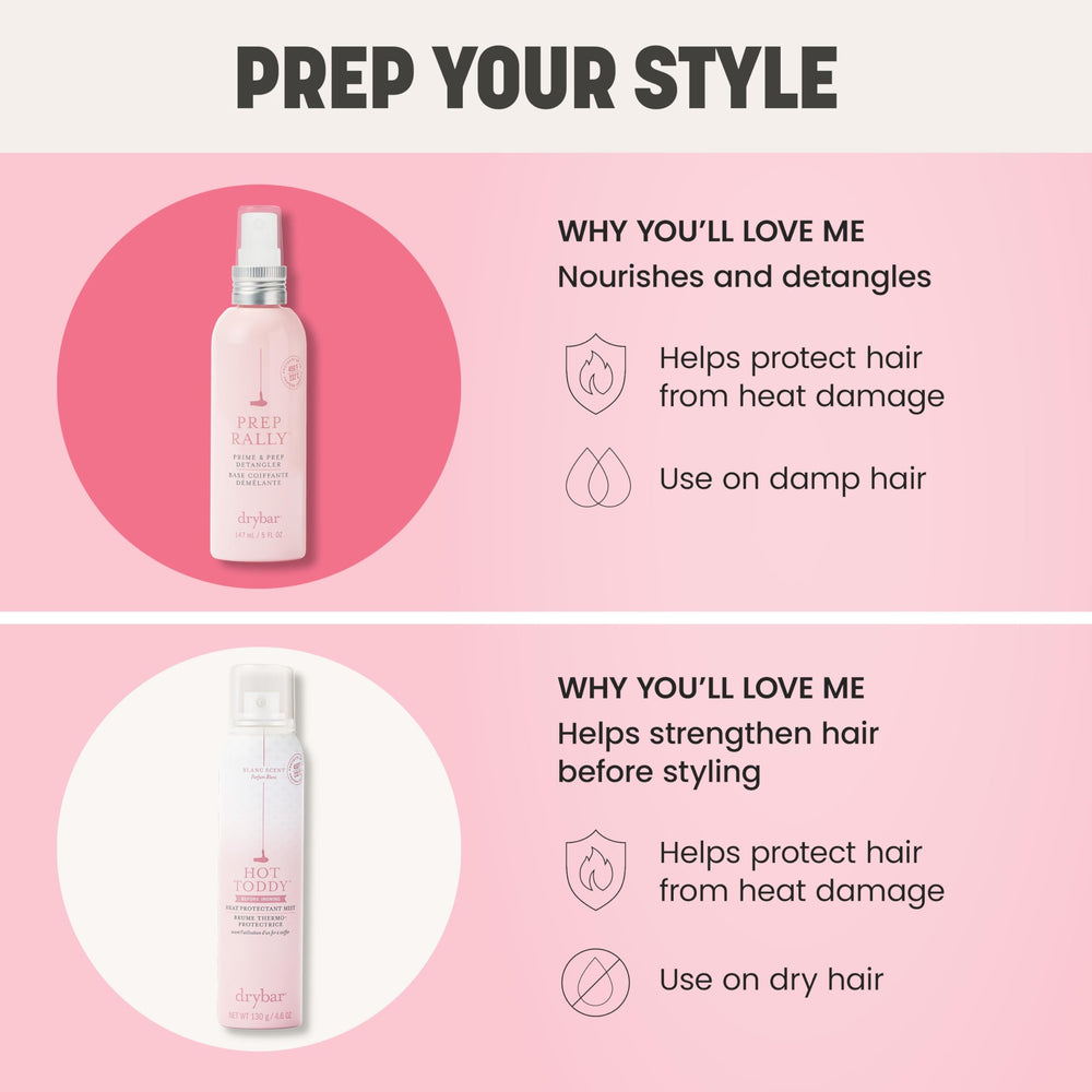 Drybar before-and-after hair image showing reduced tangles and improved manageability