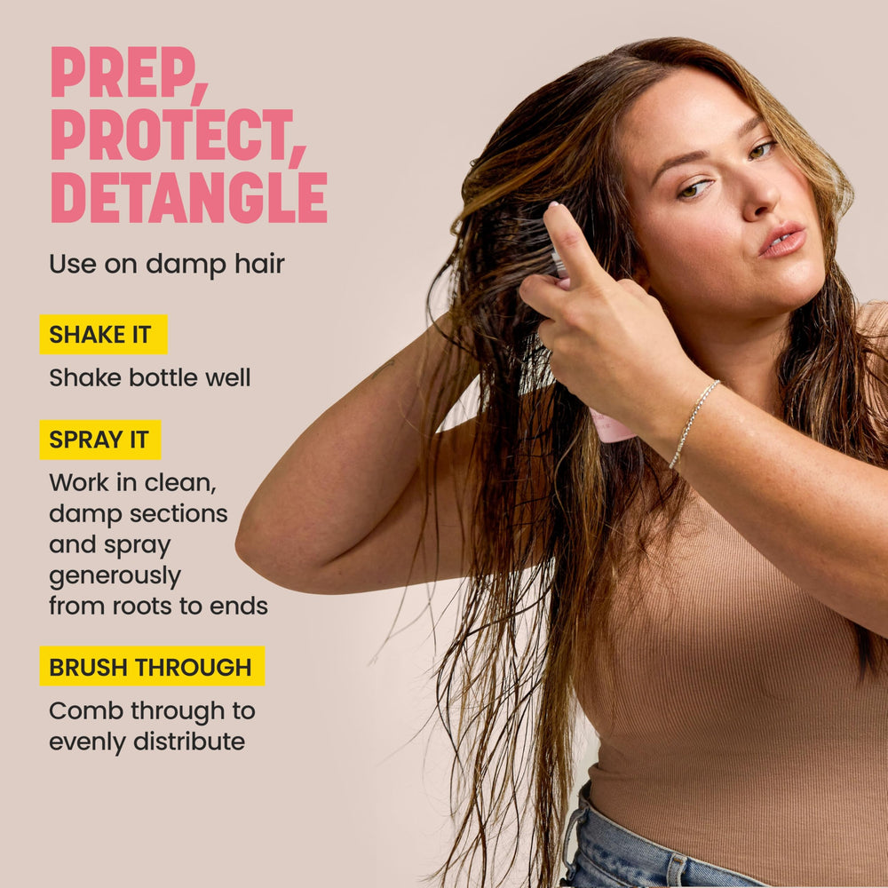 Drybar bottle staged in bathroom setting conveying daily routine convenience