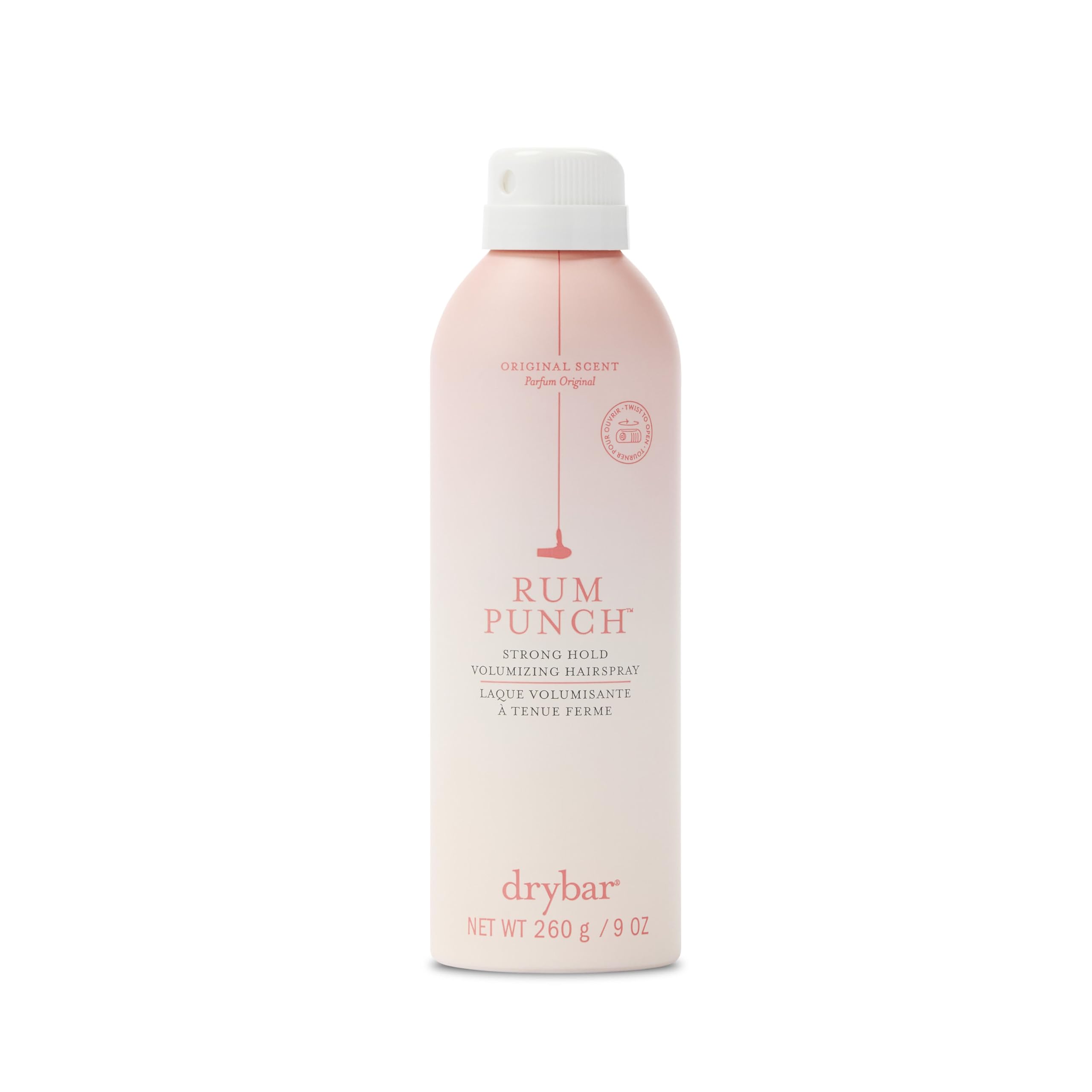 drybar can front view showing label and size for clear product identification