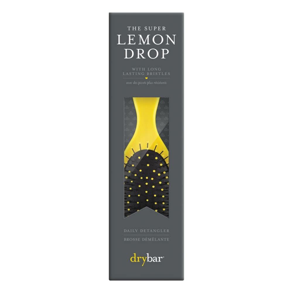 Drybar Super Lemon Drop bristle close-up showing flexible bristles that reduce pulling
