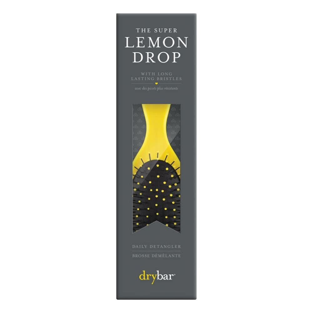 Drybar Super Lemon Drop bristle close-up showing flexible bristles that reduce pulling