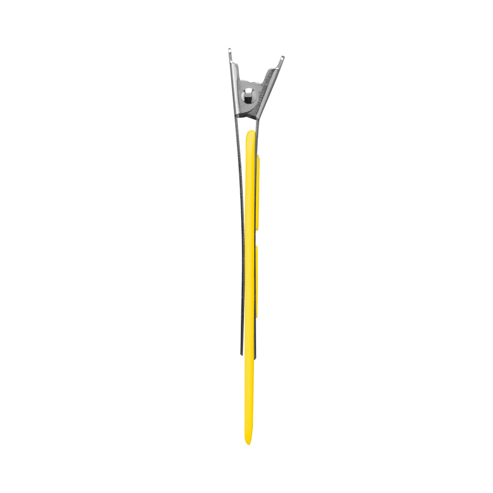 Drybar Tiny Tamers held in hand to show size and travel-friendly benefit