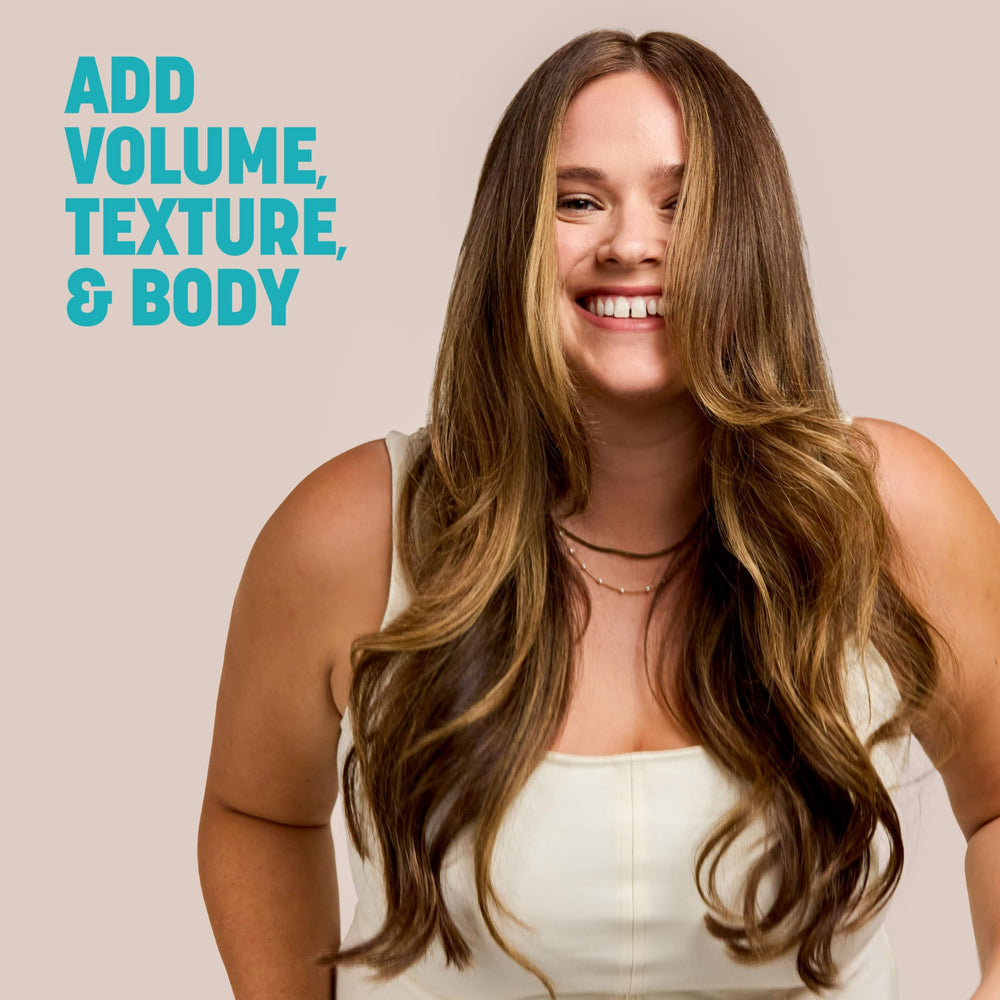 Fine mist from Drybar Triple Sec illustrating even distribution and lightweight feel