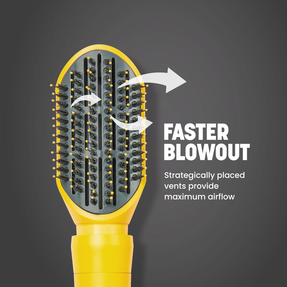 Drybar Triple Shot oval brush close-up highlighting vents for added volume and shine