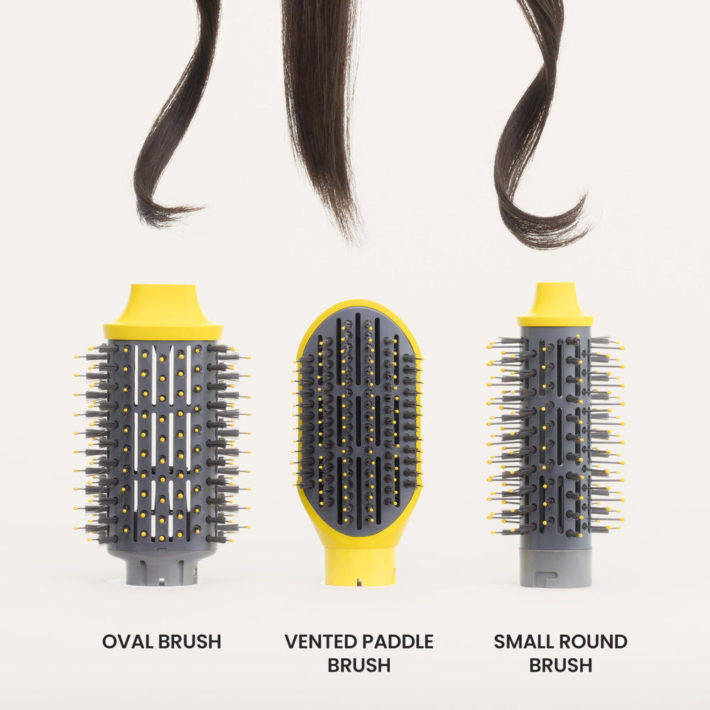 Drybar Triple Shot small round barrel detail showing bristles for defined curls