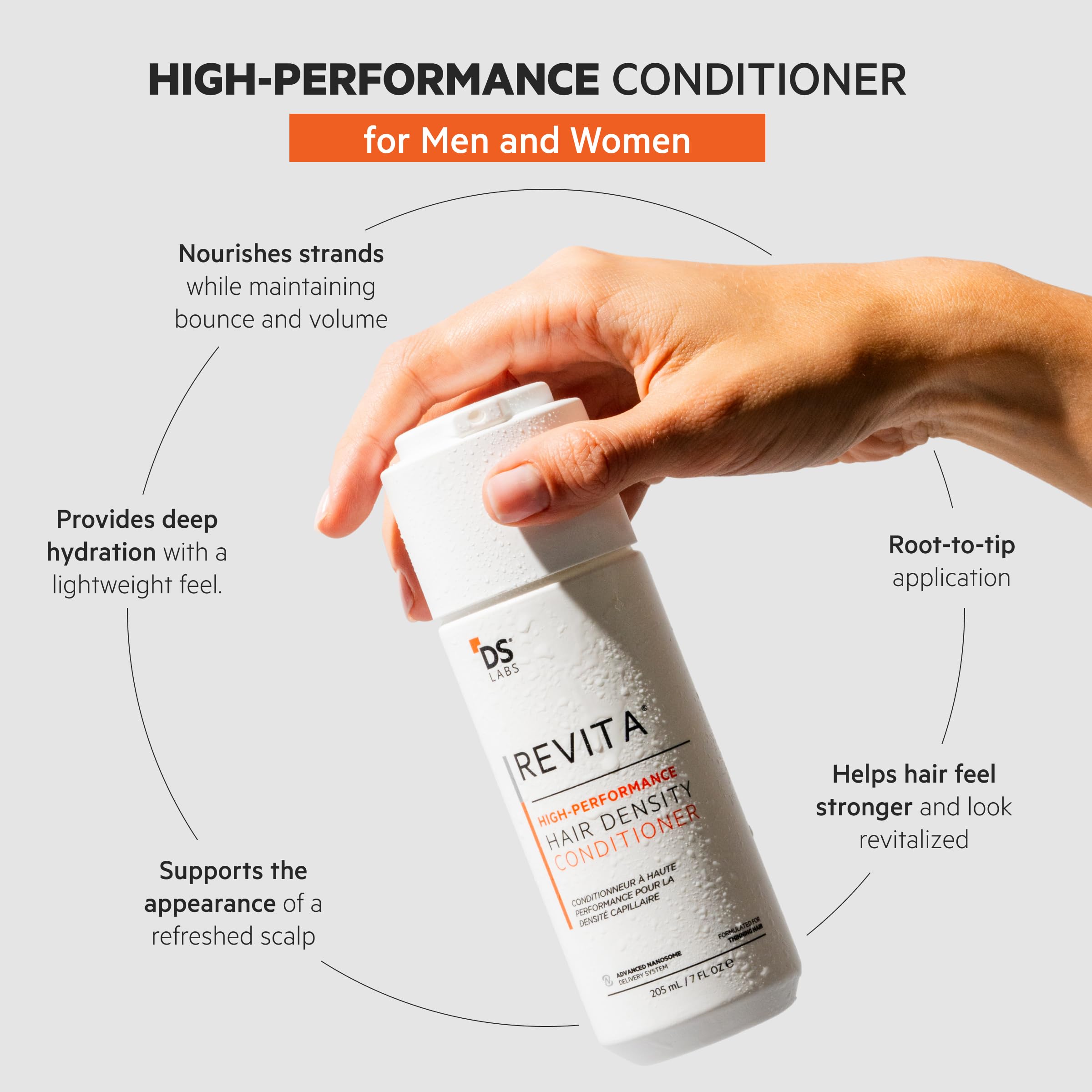 ds labs shampoo pouring clear lather to remove buildup gently