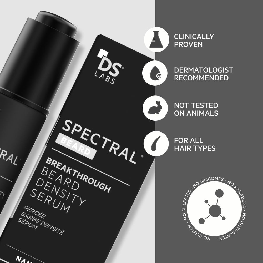 ds labs size and scale with bottle beside ruler to show 60 mL travel-friendly volume