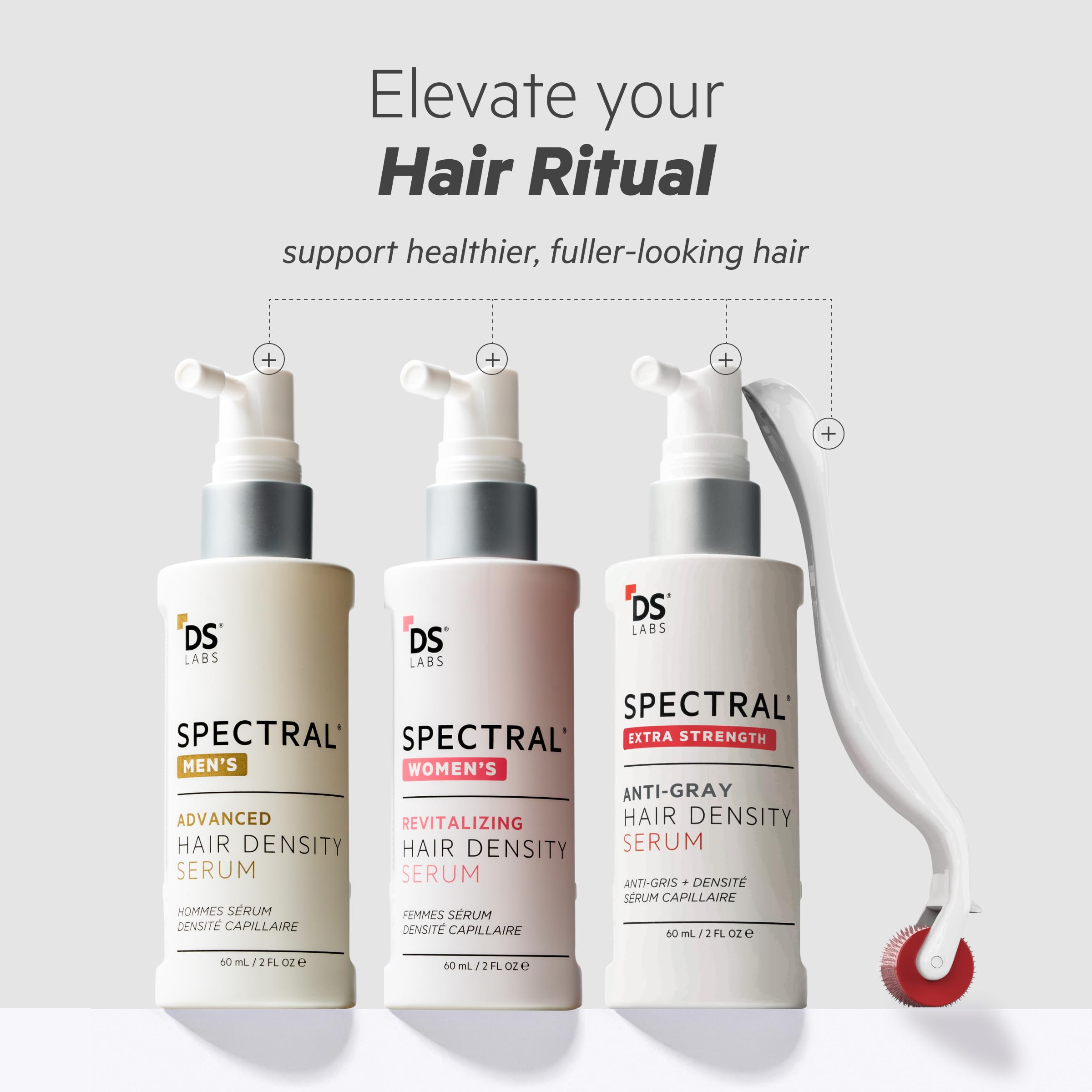 ds labs StimuROLLER packaging and label highlighting cosmetic use benefit