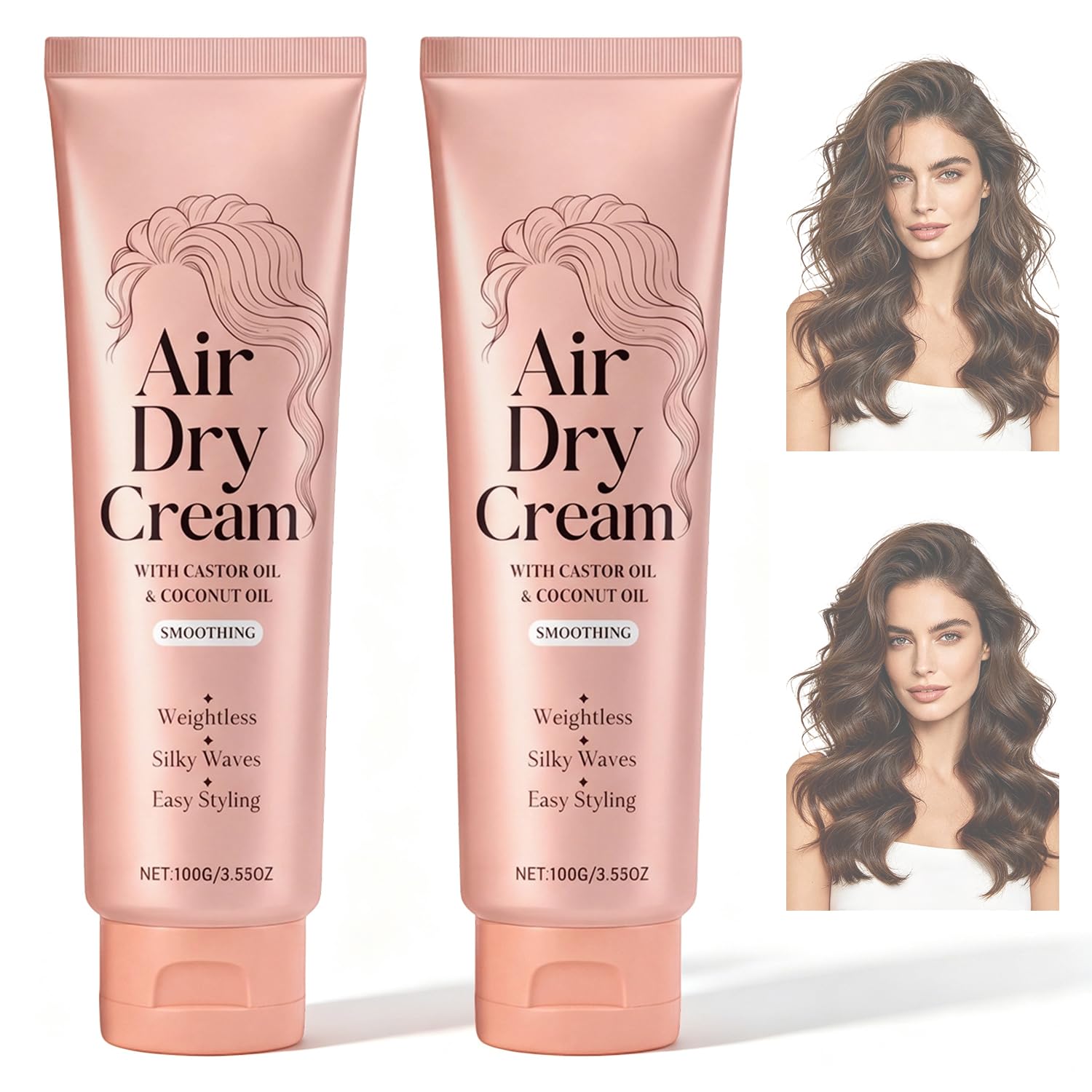 dssuoa front packaging showing dual air dry cream benefits