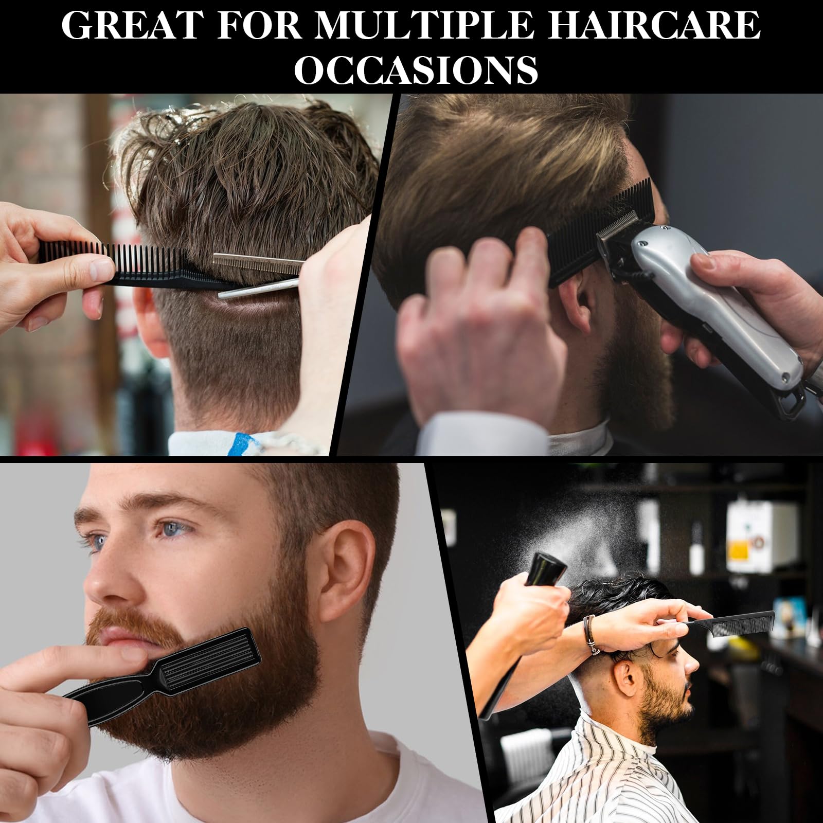DUAIU clipper comb beside clippers showing professional shaping benefit