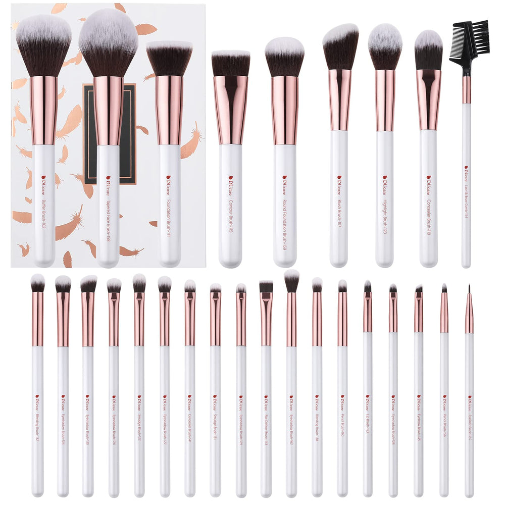 DUcare brushes styled on vanity suggesting organized, professional kit