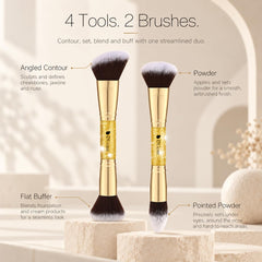 DUcare tapered powder tip detail for precise powder, blush, and spot application