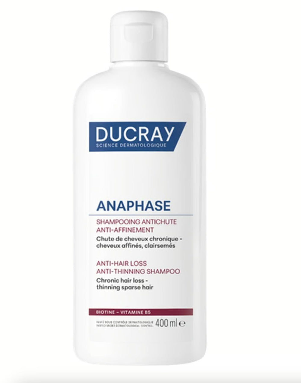 Ducray Anaphase+ front packaging showing bottle and label for trusted hair care