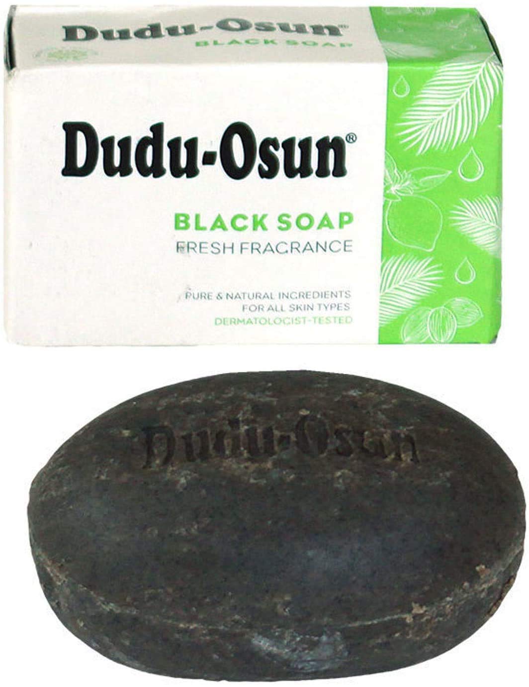 Dudu-Osun ingredient label close-up listing shea butter, honey, camwood and ash for clarity