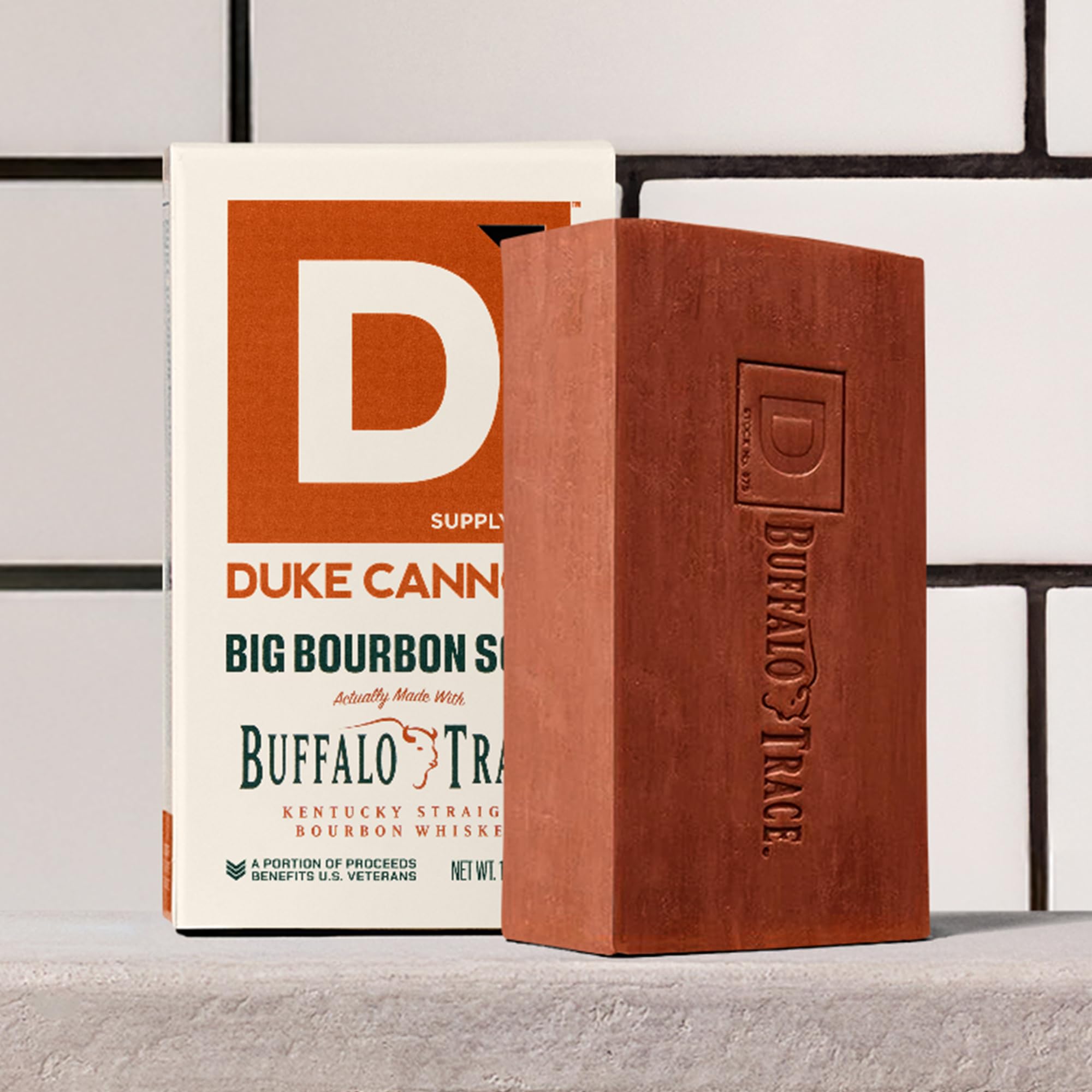 Duke Cannon bar in shower setting illustrating everyday shower use benefit