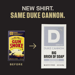 Duke Cannon six bars lined up to display variety and long-lasting value