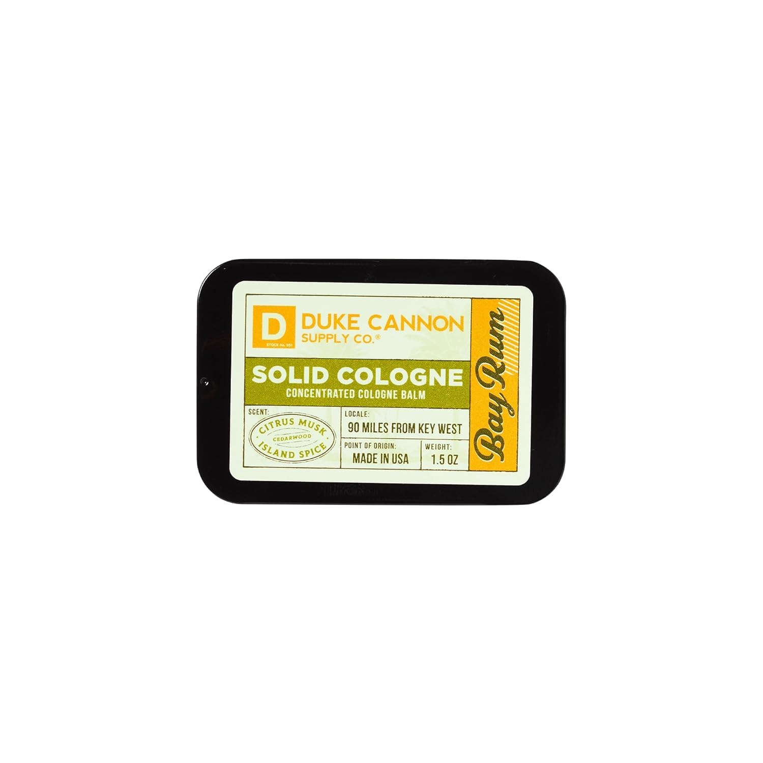 Duke Cannon fingertip applying balm demonstrating precise, no-mess use benefit