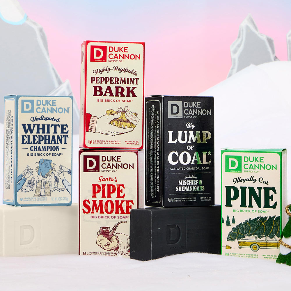 Duke Cannon gift-stocking lifestyle with pine scent and gifting appeal