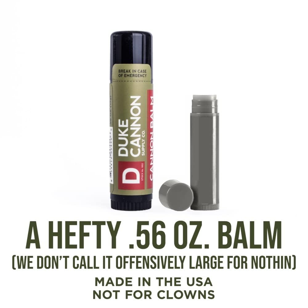 Duke Cannon label close-up highlighting SPF levels and ingredient clarity