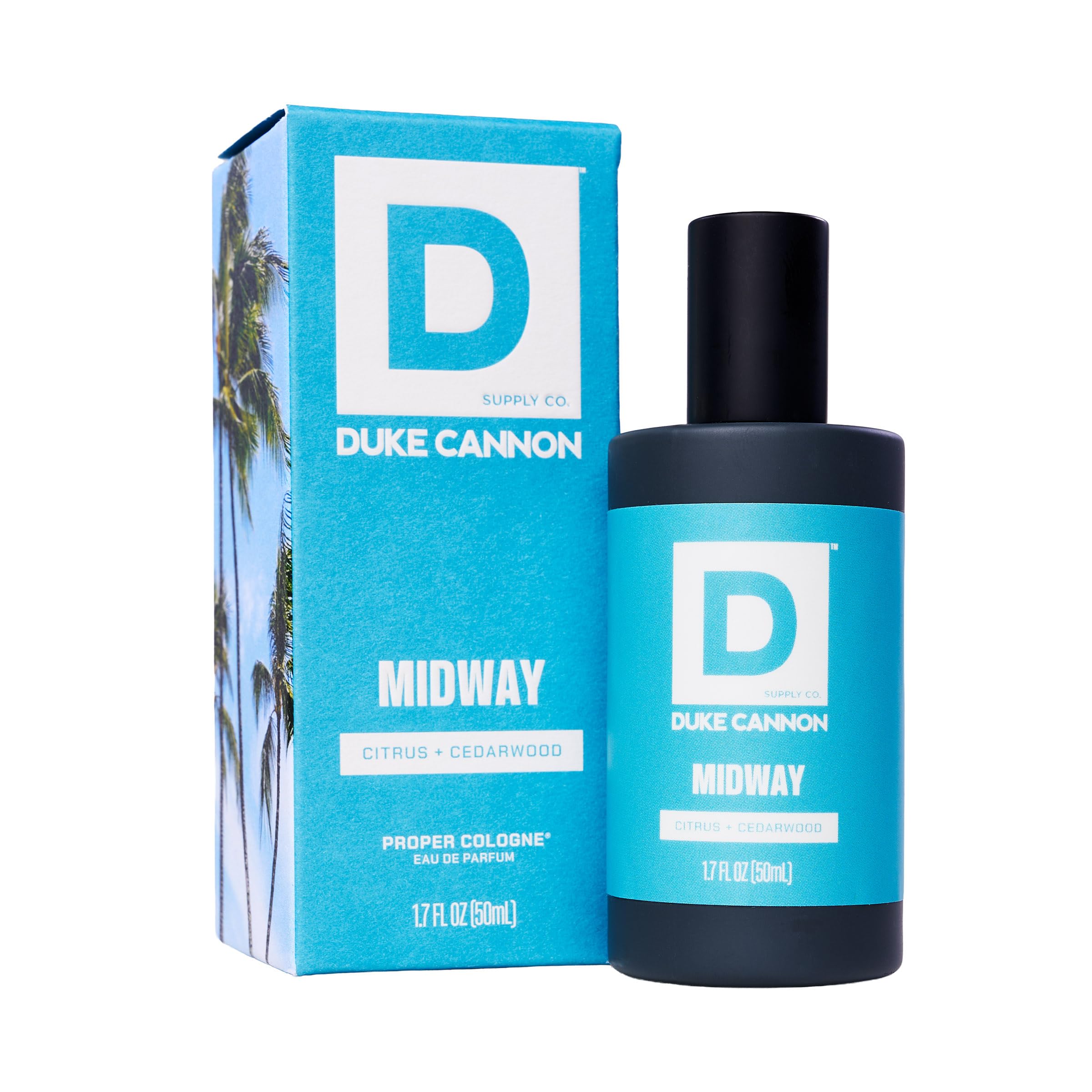 Duke Cannon arrangement of citrus and sandalwood elements suggesting Midway scent