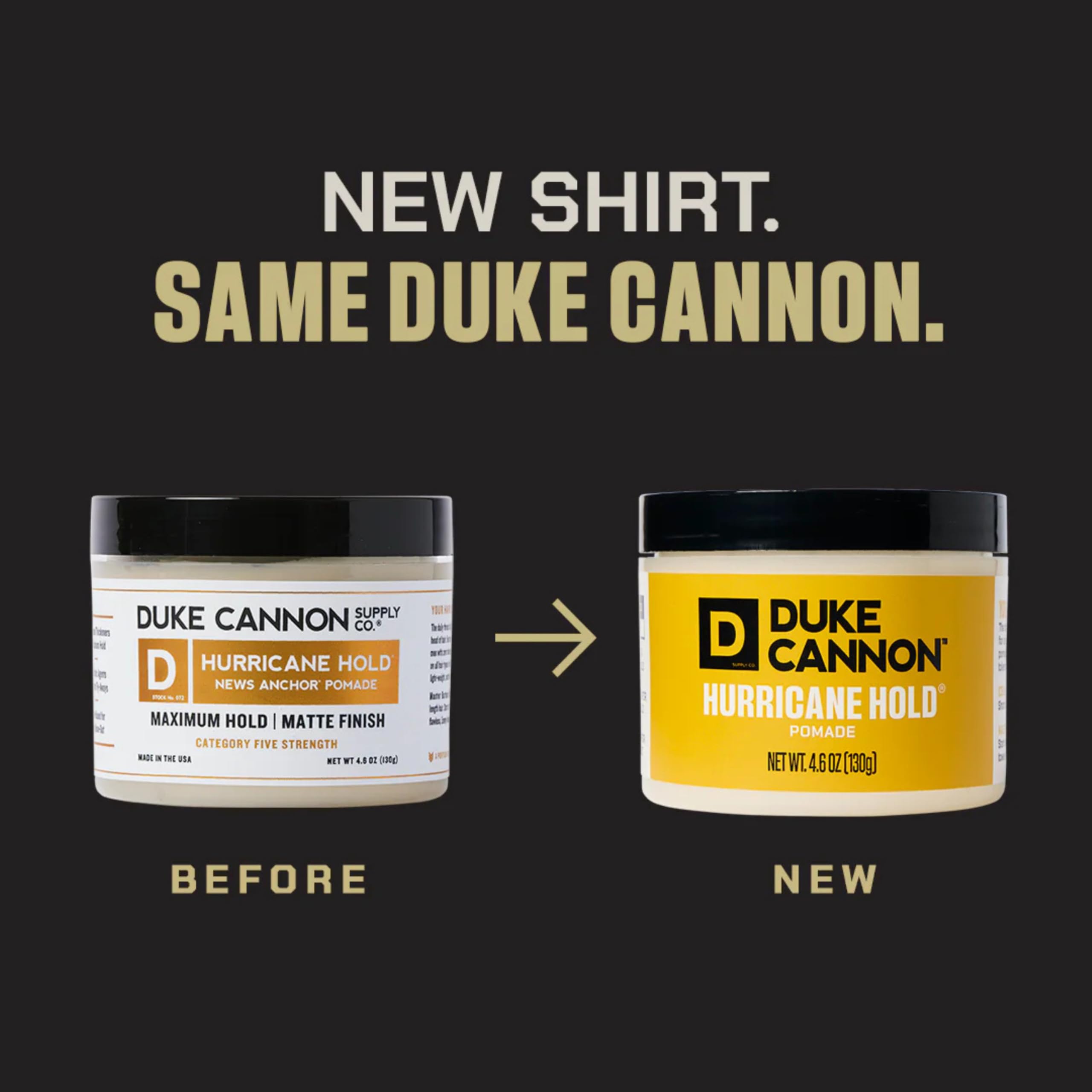 Duke Cannon open jar texture highlighting matte, thick pomade for volume