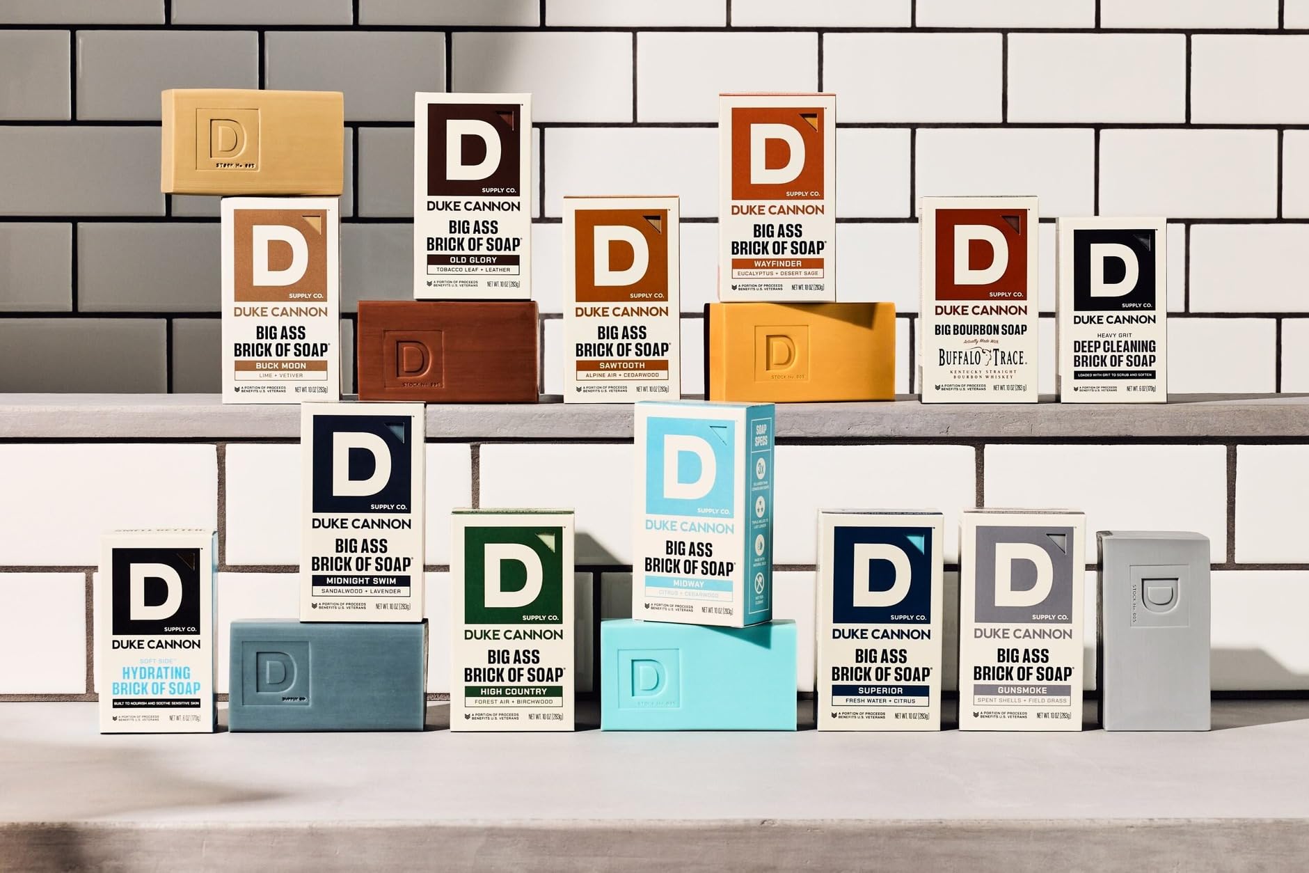 Duke Cannon in-shower lifestyle image showing practical daily use benefit