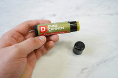 Duke Cannon two balms side-by-side showing size difference and durability