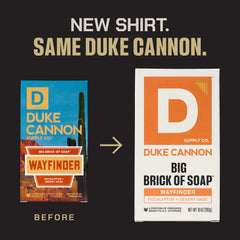 Duke Cannon close-up texture of triple-milled soap demonstrating creamy lather potential
