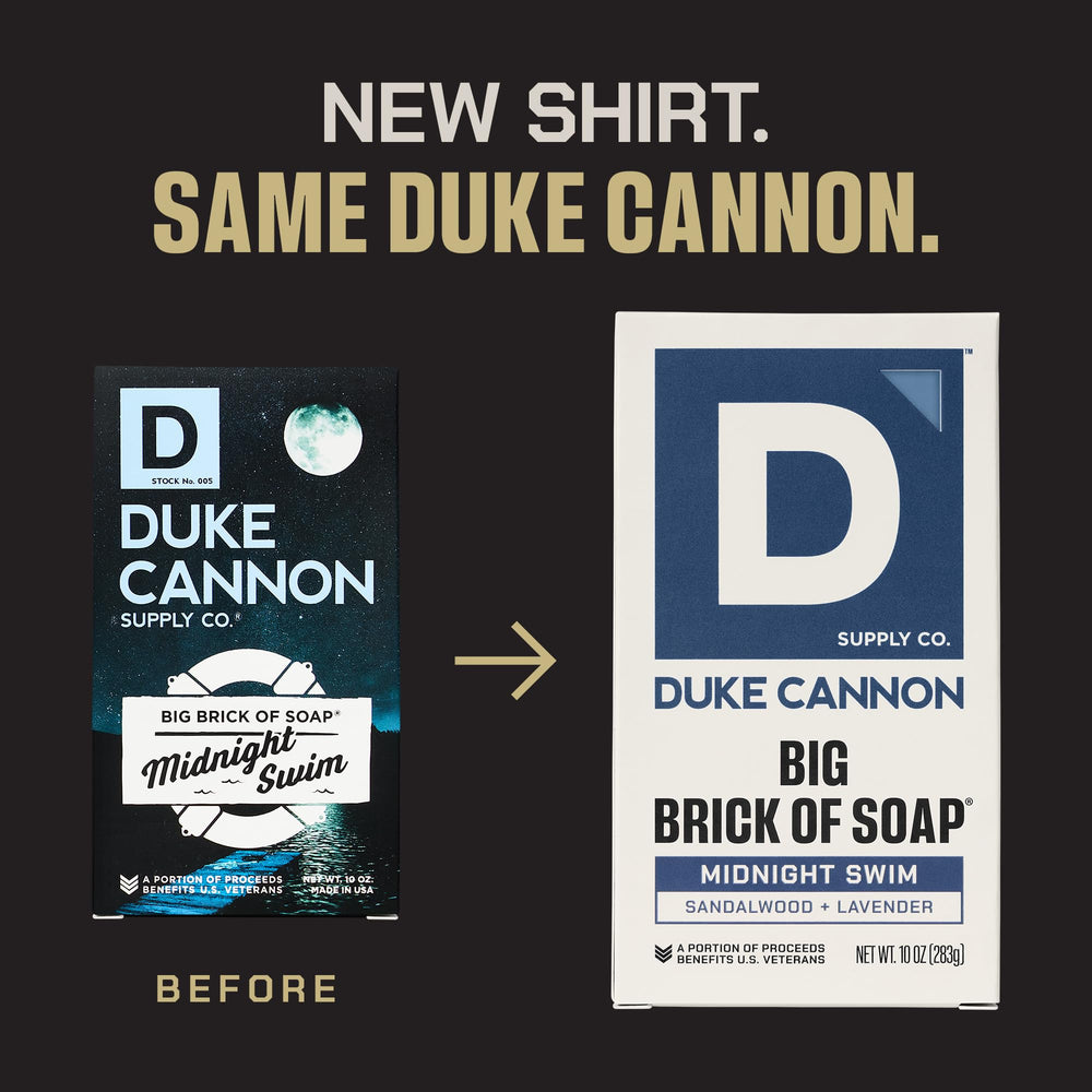 Duke Cannon soap in shower lifestyle setting suggesting rugged everyday grooming