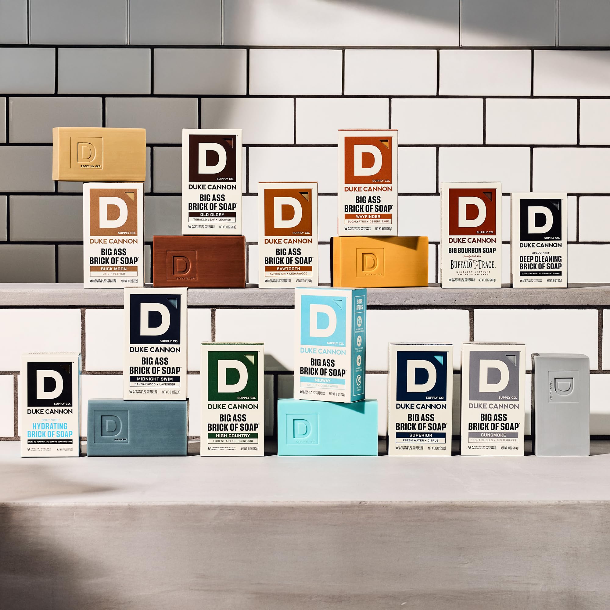 Duke Cannon packaging back showing ingredient list and product information