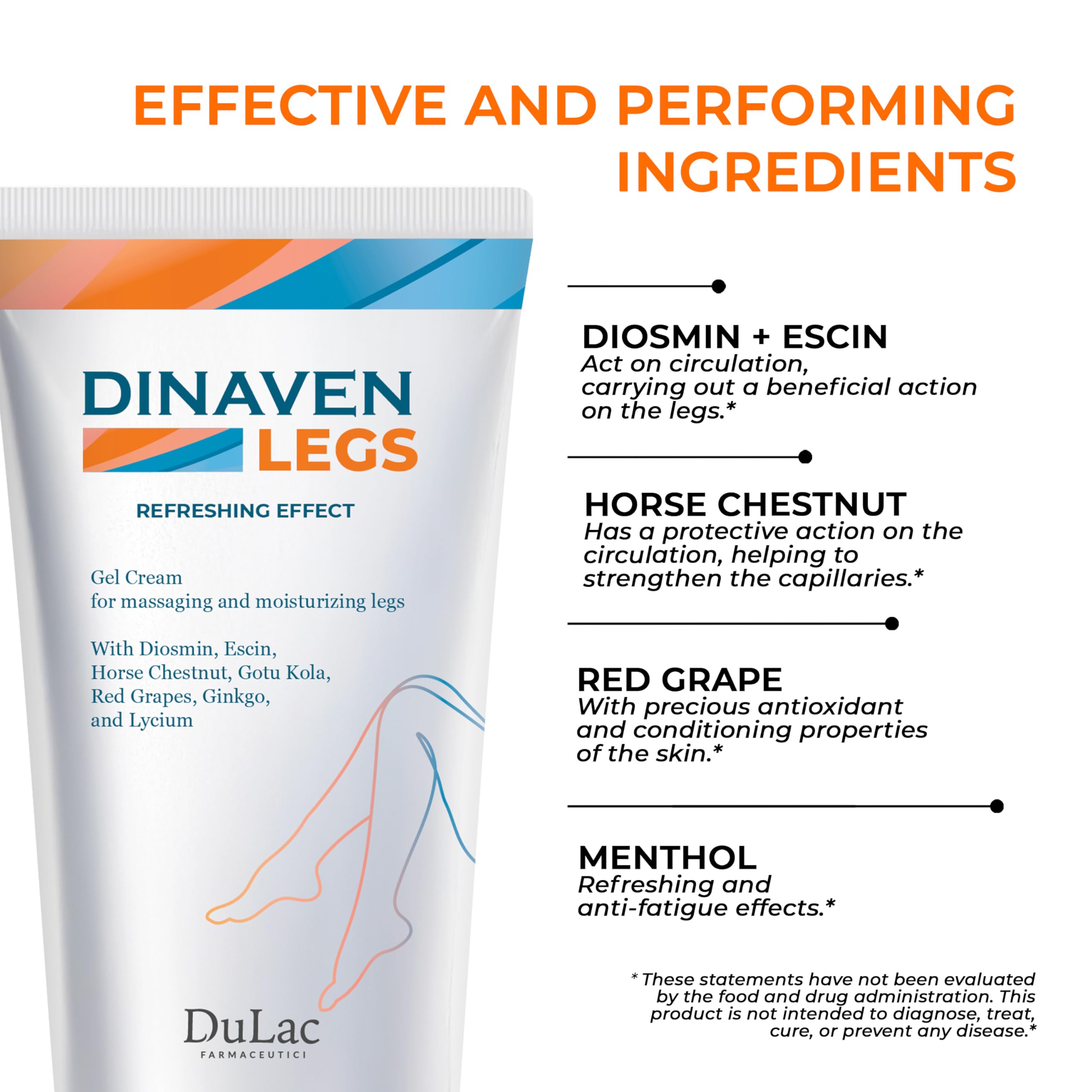 DULÀC FARMACEUTICI 1982 Dinaven being massaged into calves for immediate cooling comfort