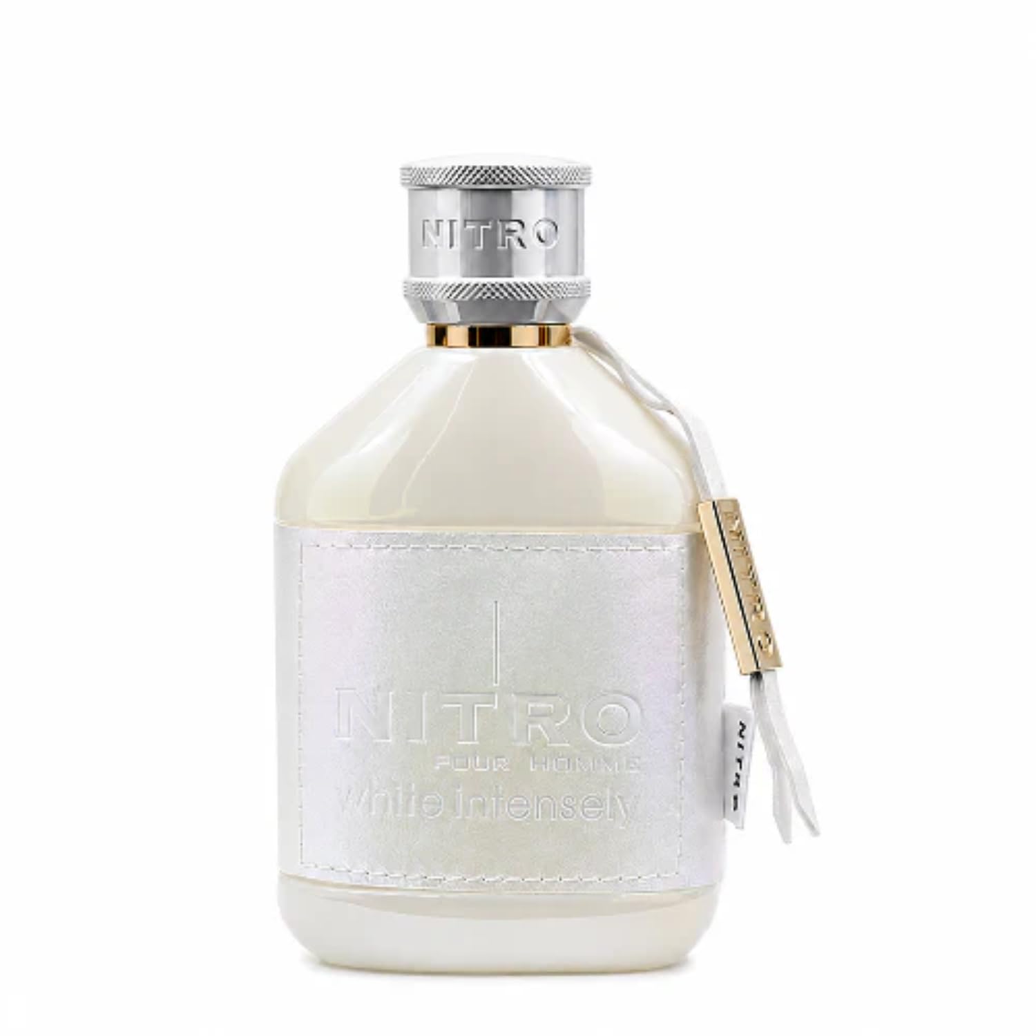 Dumont Nitro White Intensely bottle close-up focusing on texture and nozzle for precise application benefit