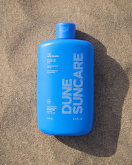 DUNE Bod Guard clear gel texture demonstrating non-greasy absorption
