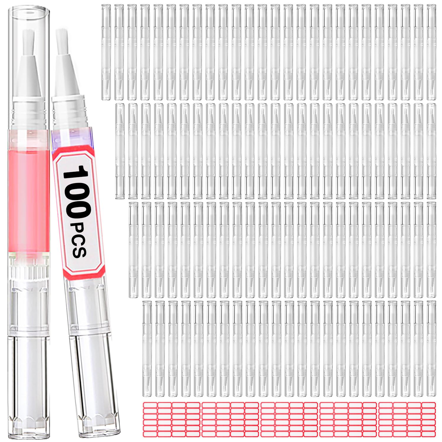 DupakSYS front view showing pack of empty pens and labels for organized storage