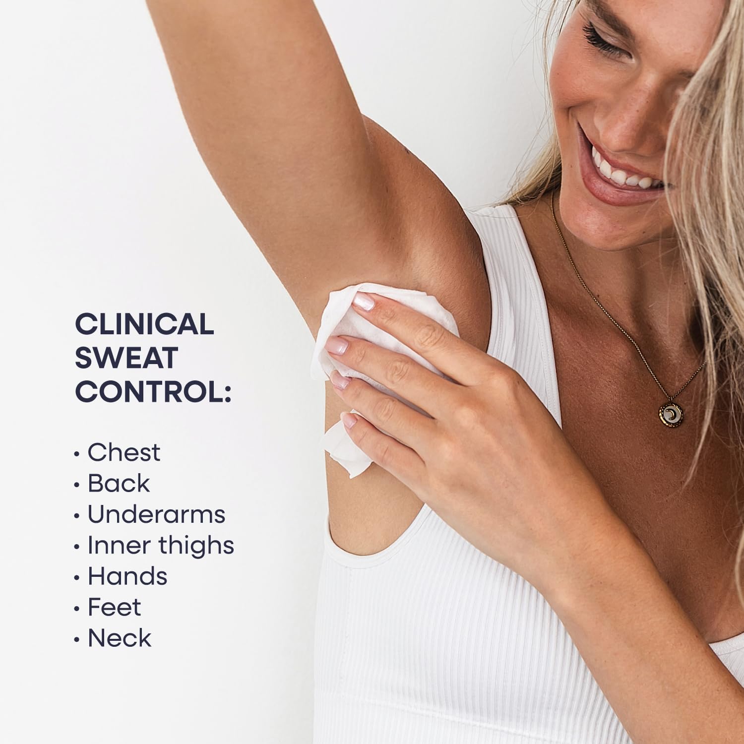 Duradry wipe used on hands and feet illustrating versatile coverage