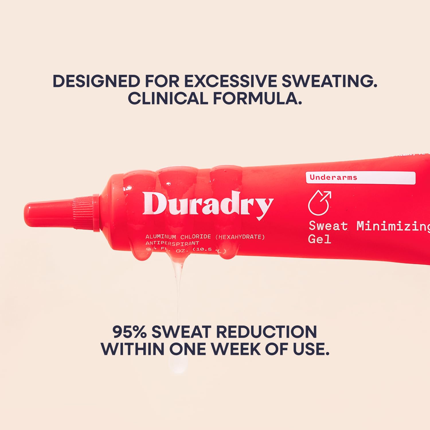 Duradry gel applied as part of a nighttime routine for control