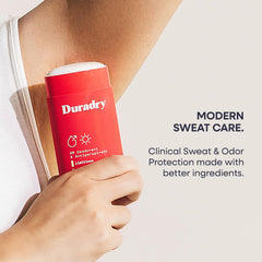 Duradry close-up of stick texture demonstrating smooth glide and quick-dry benefit